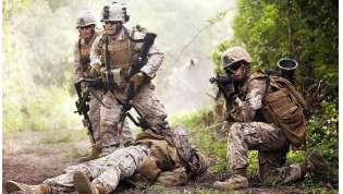 Heavily armed insurgents attacked U.S. Marines