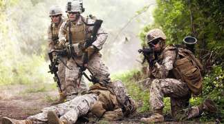 Heavily armed insurgents attacked U.S. Marines