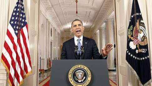 President Barack Obama emotionally addressed the nation